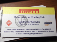 Business Card Pirelli - zaid elayan